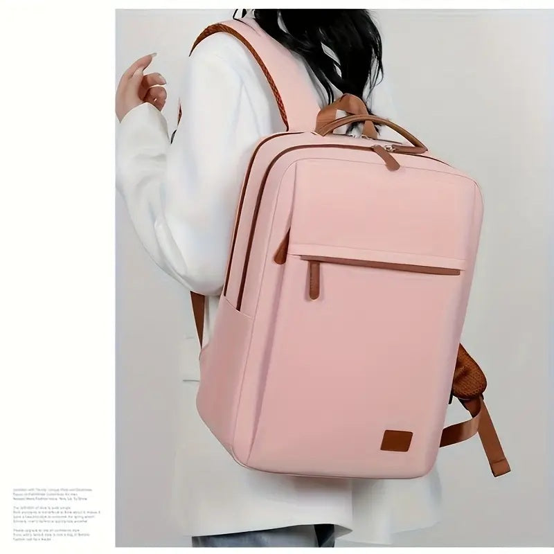 Backpack Oxford Cloth Business Computer Bag With Large Capacity, Strong And Wearable Student School Bag, Solid Color And Versatile Travel Backpack