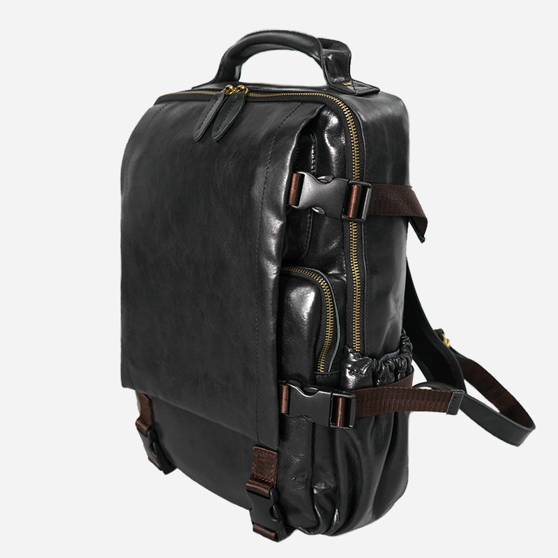 Men's Fashion Handmade Leather Business Backpack