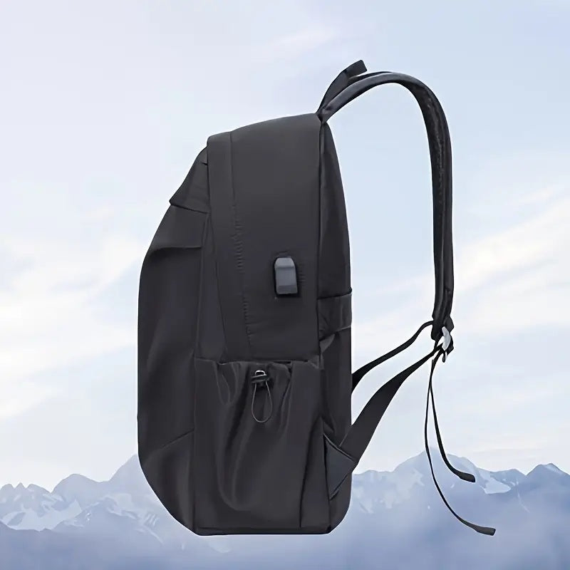 PU Backpack Fashion Large Capacity Men's Casual Backpack Commuter Trend Backpack Student School Bag