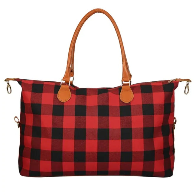 Minimally Casual Plaid Women's Luggage Bag