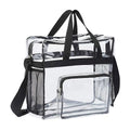 1Pc Clear Crossbody Bag Stadium Approved Clear Transparent Shoulder Bag See Through Zip Pouch Tote Bag Handbag With 11LBS Load