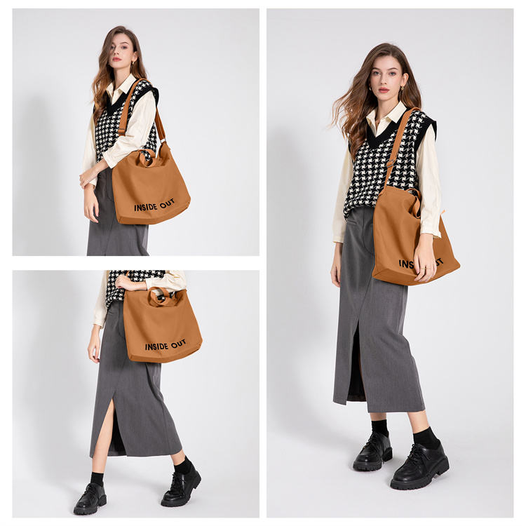 Large Capacity Shopping Bags Woman Black Canvas Tote Bag High-End Versatile Shoulder Bag