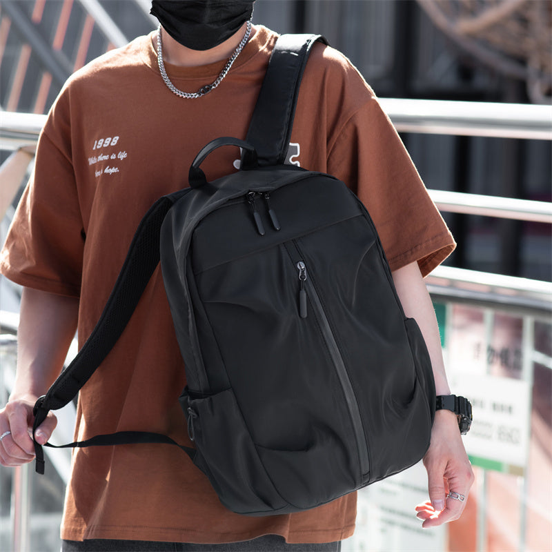 PU Backpack Fashion Large Capacity Men's Casual Backpack Commuter Trend Backpack Student School Bag