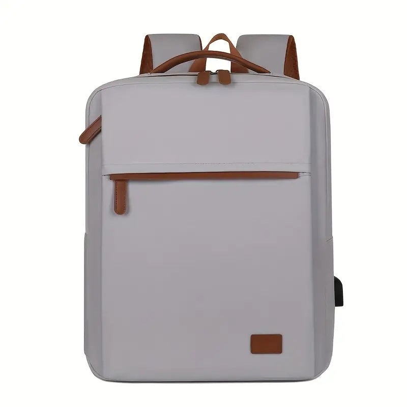 Backpack Oxford Cloth Business Computer Bag With Large Capacity, Strong And Wearable Student School Bag, Solid Color And Versatile Travel Backpack