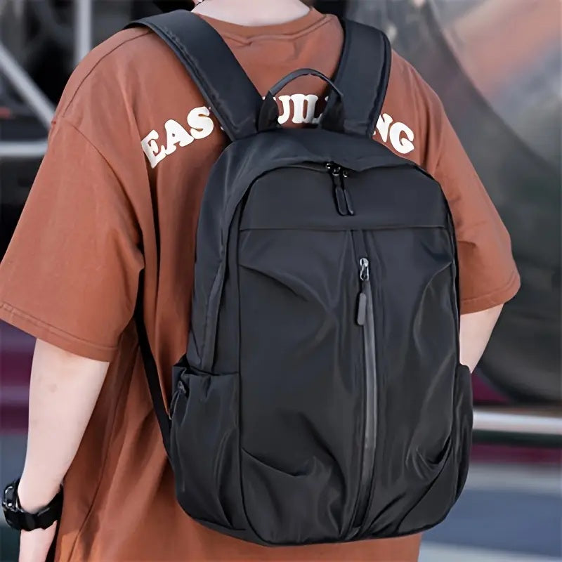 PU Backpack Fashion Large Capacity Men's Casual Backpack Commuter Trend Backpack Student School Bag